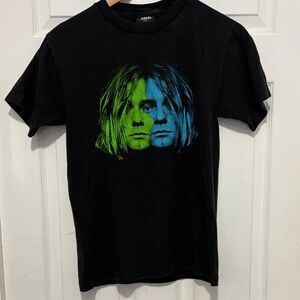 Cold World Frozen Goods Black Graphic Men's Tee Kurt Cobain